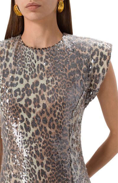 Платье с отделкой пайетками GANNI, арт. T4181/943, фото 5