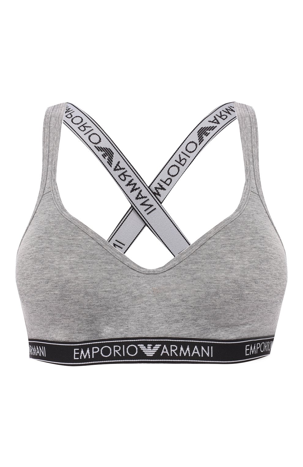 Бюстгальтер с мягкой чашкой EMPORIO ARMANI серого цвета по цене 7500 руб., арт. 163995/9P317, фото 1 Бюстгальтер с мягкой чашкой EMPORIO ARMANI, арт. 163995/9P317, фото 1
