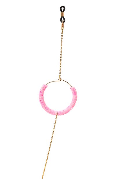 Цепочка для очков FRAME CHAIN розового цвета по цене 13950 руб., арт. CANDY P0P BABY PINK IN YELL0W G0LD, фото 4 Цепочка для очков FRAME CHAIN, арт. CANDY P0P BABY PINK IN YELL0W G0LD, фото 4