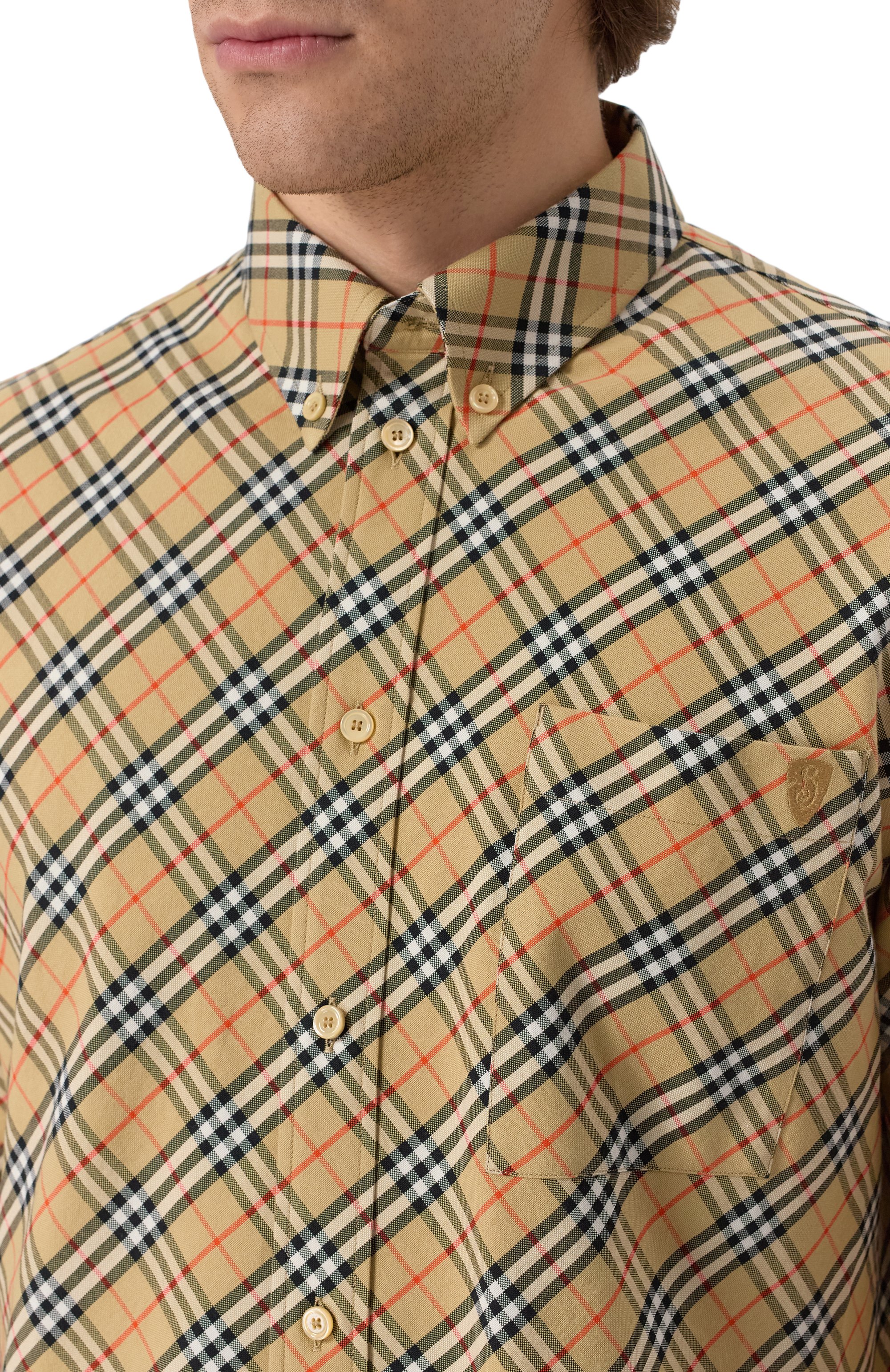 Хлопковая рубашка BURBERRY, арт. 8104072, фото 5