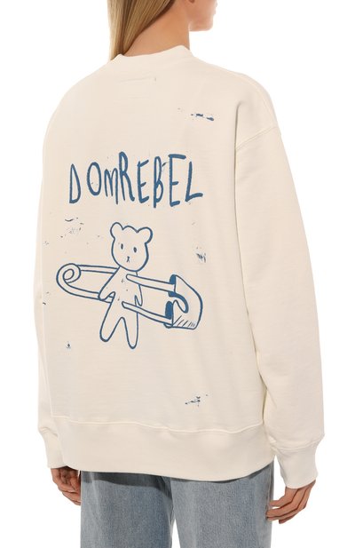 Хлопковый свитшот DOMREBEL кремового цвета по цене 31150 руб., арт. PUFF/SWEATSHIRT, фото 4 Хлопковый свитшот DOMREBEL, арт. PUFF/SWEATSHIRT, фото 4