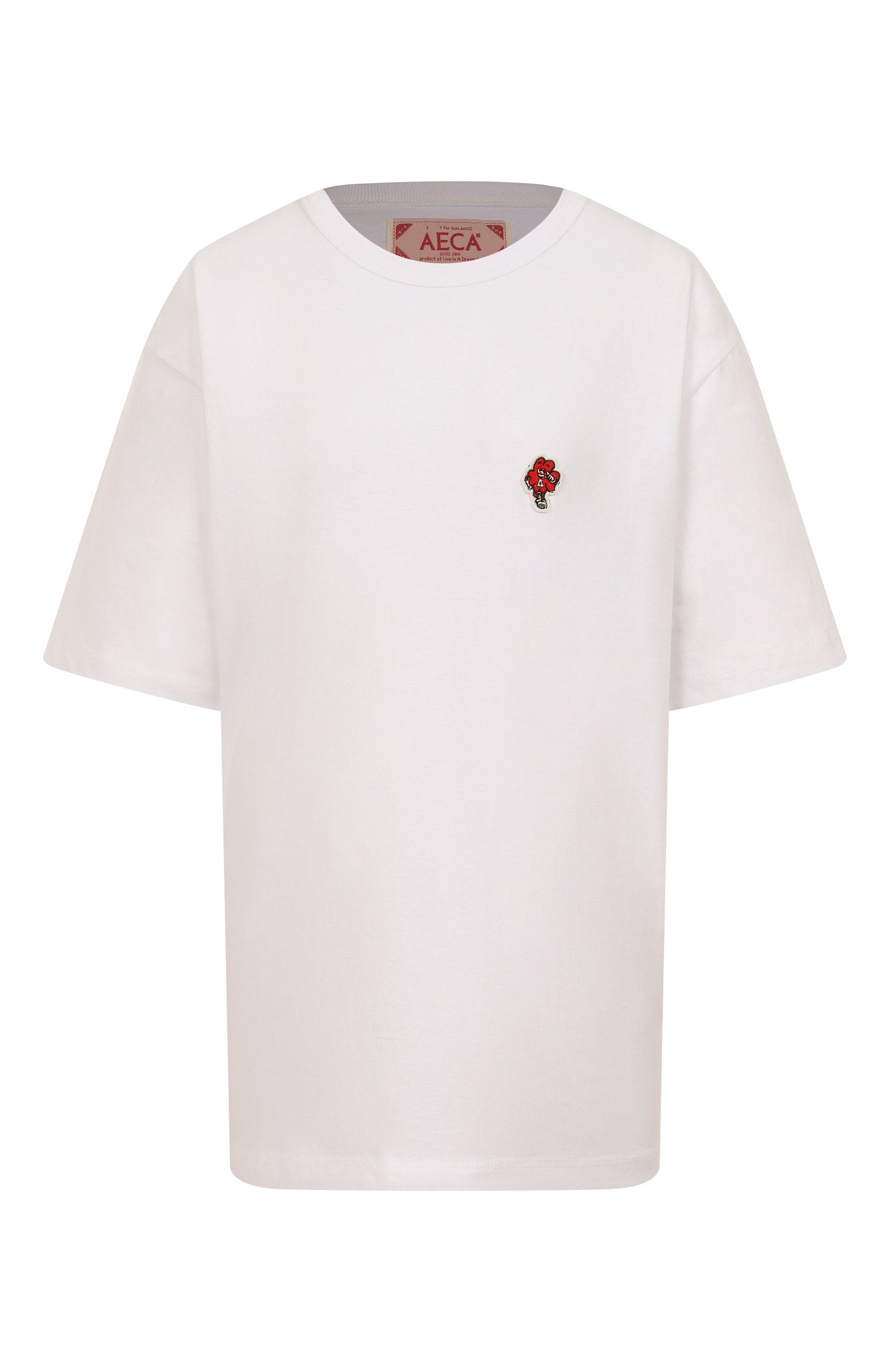 Хлопковая футболка AECA WHITE, арт. AWCMSSBDTTSST003C0.WHITE (L), фото 1