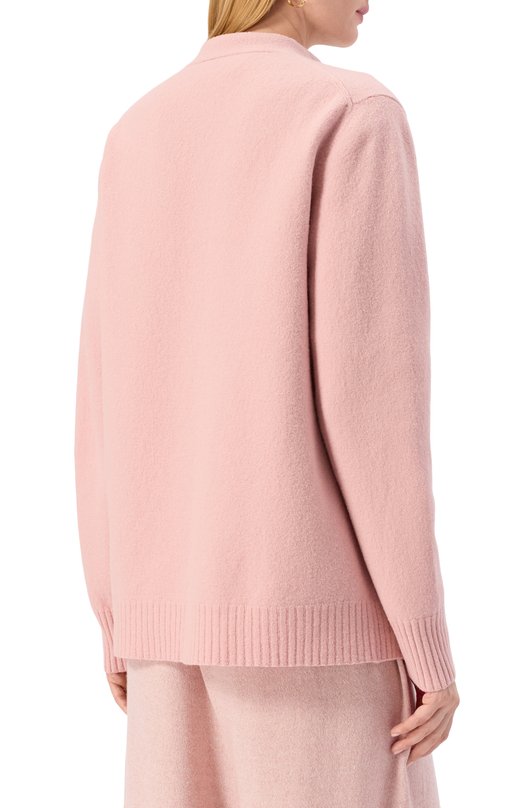 Шерстяной кардиган Jil Sander J01HP0002/J14603 Розовый  J01HP0002/J14603 Фото 4