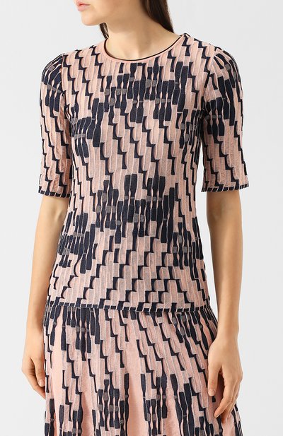 Топ с круглым вырезом M MISSONI розового цвета по цене 33800 руб., арт. QD3KC11N2TF, фото 3 Топ с круглым вырезом M MISSONI, арт. QD3KC11N2TF, фото 3
