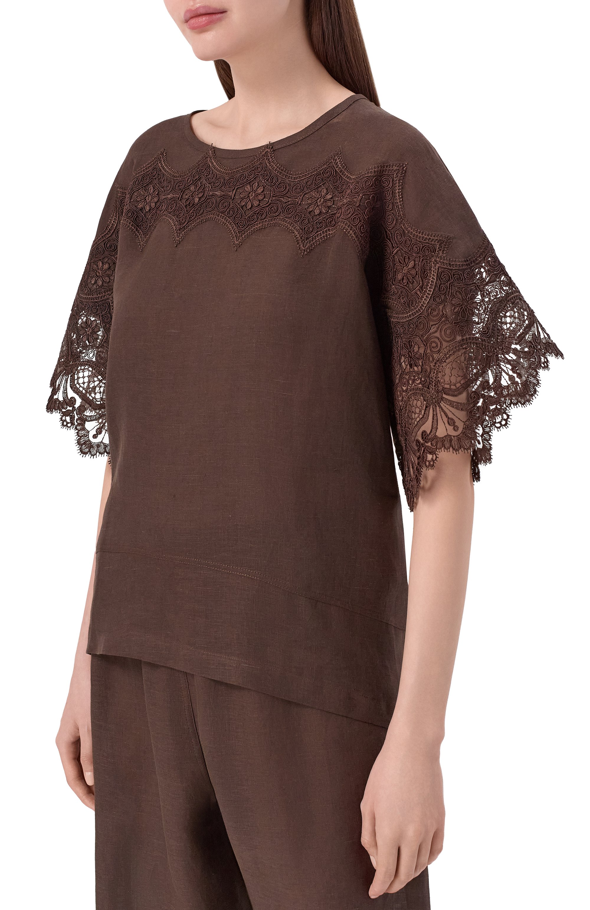 Топ изо льна и вискозы MAURIZIO, арт. W08460881, фото 3