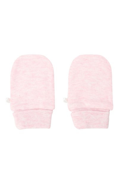 Хлопковые митенки BABYBU светло-розового цвета по цене 1420 руб., арт. BI-E1006ES, фото 2 Хлопковые митенки BABYBU, арт. BI-E1006ES, фото 2