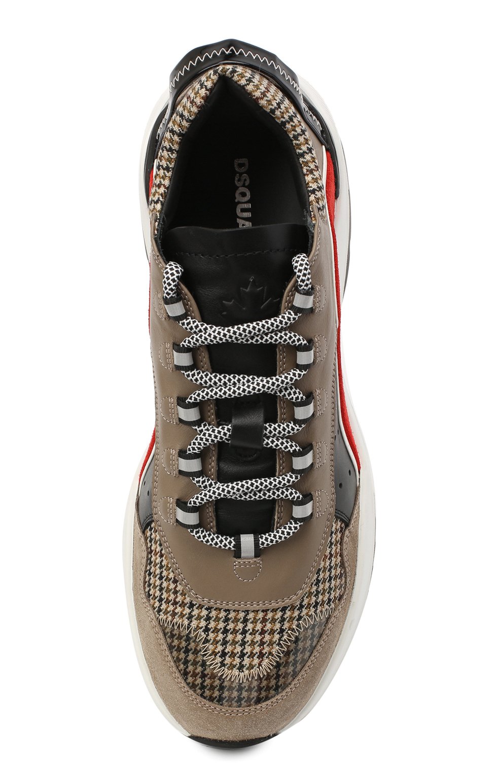 Комбинированные кроссовки d551 DSQUARED2 коричневого цвета по цене 57750 руб., арт. SNM0132 01503264, фото 5 Комбинированные кроссовки d551 DSQUARED2, арт. SNM0132 01503264, фото 5