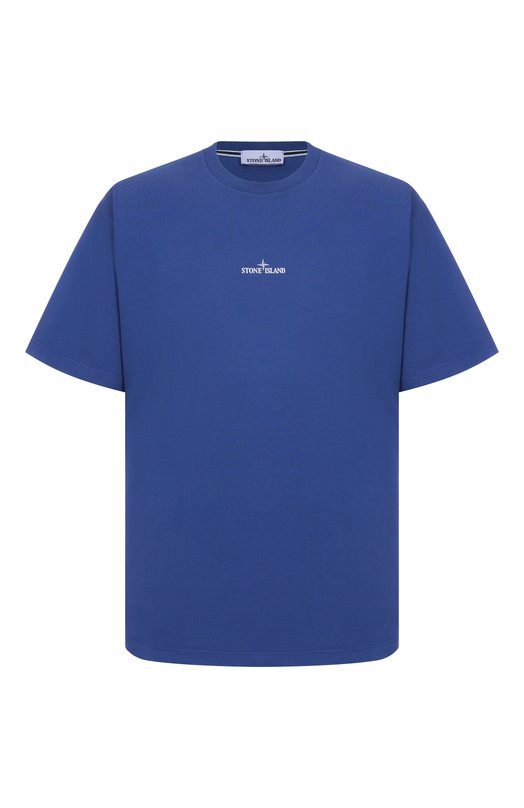 Хлопковая футболка Stone Island K1S1521002RCS0153 Синий K1S1521002RCS0153