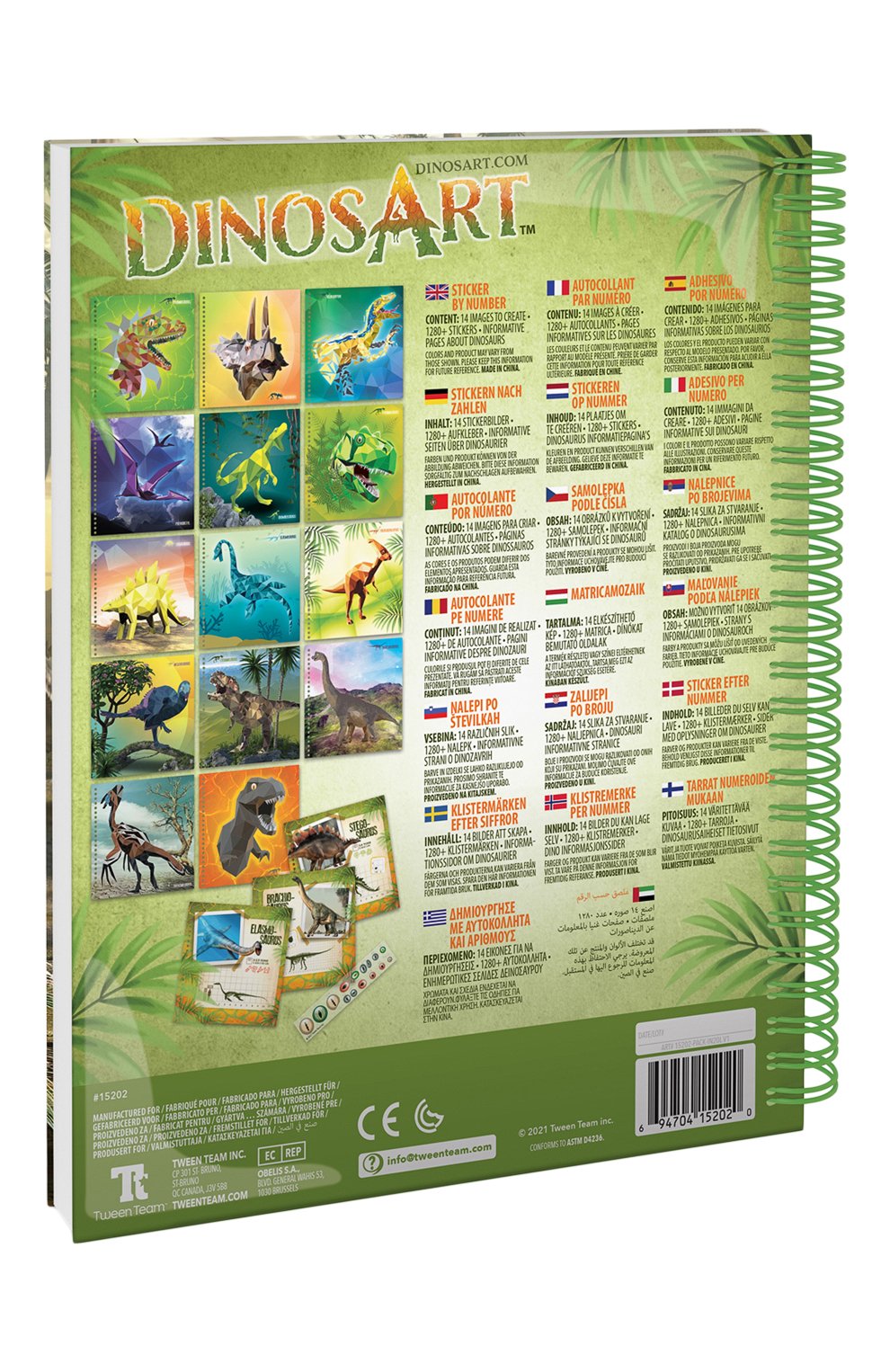 Набор для аппликаций с наклейками dinosart PAREMO, арт. 15202_NSDA, фото 3