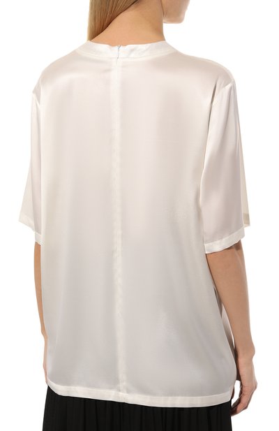Шелковая блузка BORNE BOURGEOIS молочного цвета по цене 40200 руб., арт. SW-TS-BO-3027, фото 4 Шелковая блузка BORNE BOURGEOIS, арт. SW-TS-BO-3027, фото 4