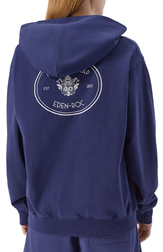 Хлопковое худи Sporty and Rich ST06760666BL106 Синий  ST06760666BL106 Фото 4
