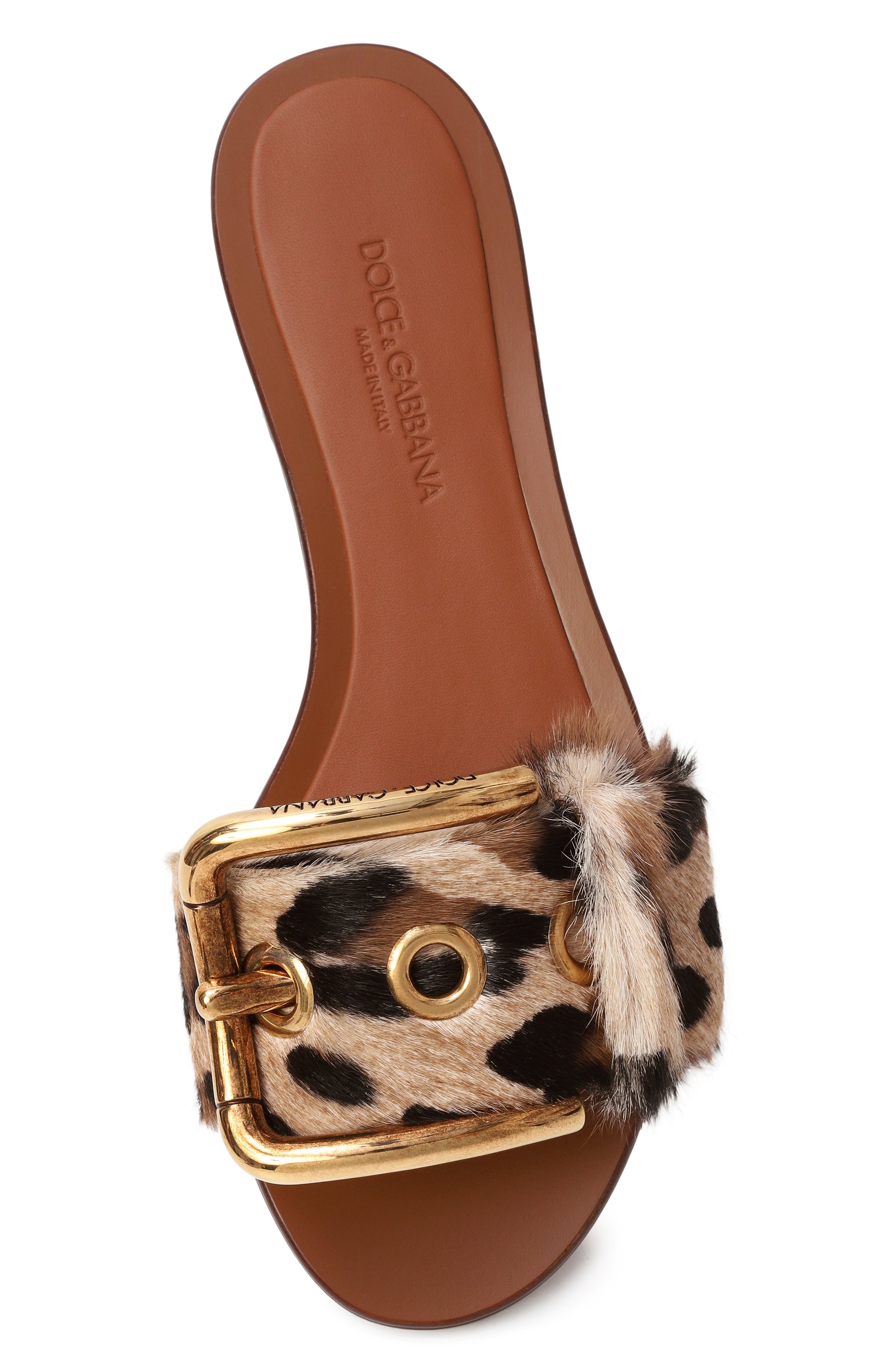 Кожаные шлепанцы DOLCE & GABBANA, арт. CQ0681/A0081, фото 6