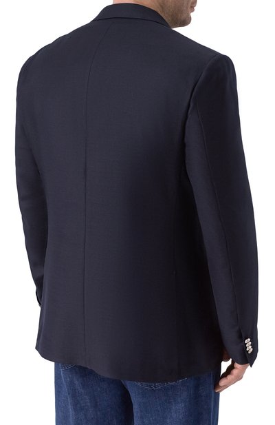Шерстяной пиджак CORNELIANI темно-синего цвета по цене 116000 руб., арт. 27X018/2718334, фото 4 Шерстяной пиджак CORNELIANI, арт. 27X018/2718334, фото 4