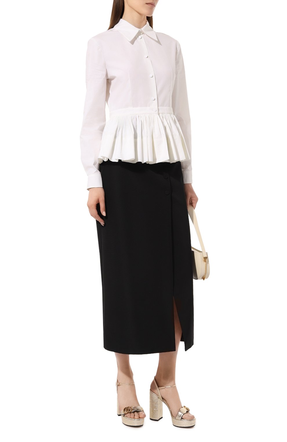 Юбка из хлопка и вискозы GUCCI, арт. 616069 ZADUU, фото 2