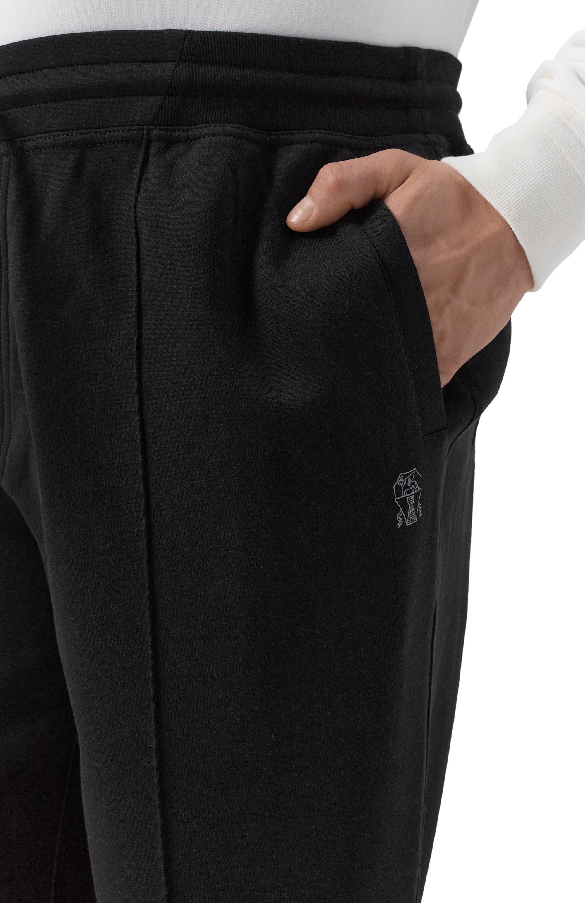 Джоггеры из хлопка и кашемира BRUNELLO CUCINELLI, арт. MM8313271W, фото 5