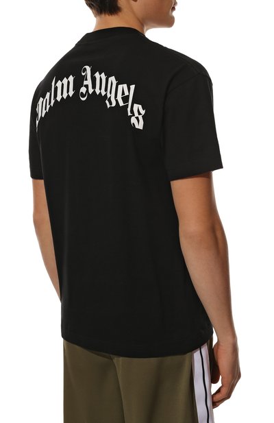 Хлопковая футболка PALM ANGELS, арт. PMAA001C99JER0011060, фото 4
