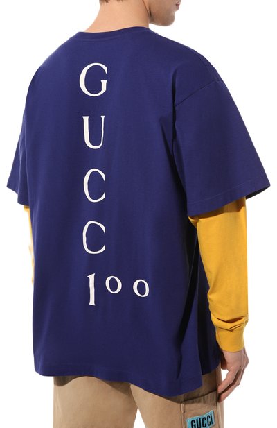 Хлопковый лонгслив GUCCI разноцветного цвета по цене 83520 руб., арт. 677425 XJDXQ, фото 4 Хлопковый лонгслив GUCCI, арт. 677425 XJDXQ, фото 4