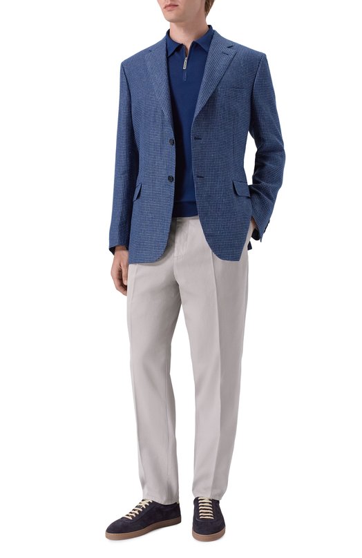 Хлопковые брюки Brunello Cucinelli M252DE1450 Бежевый  M252DE1450 Фото 2