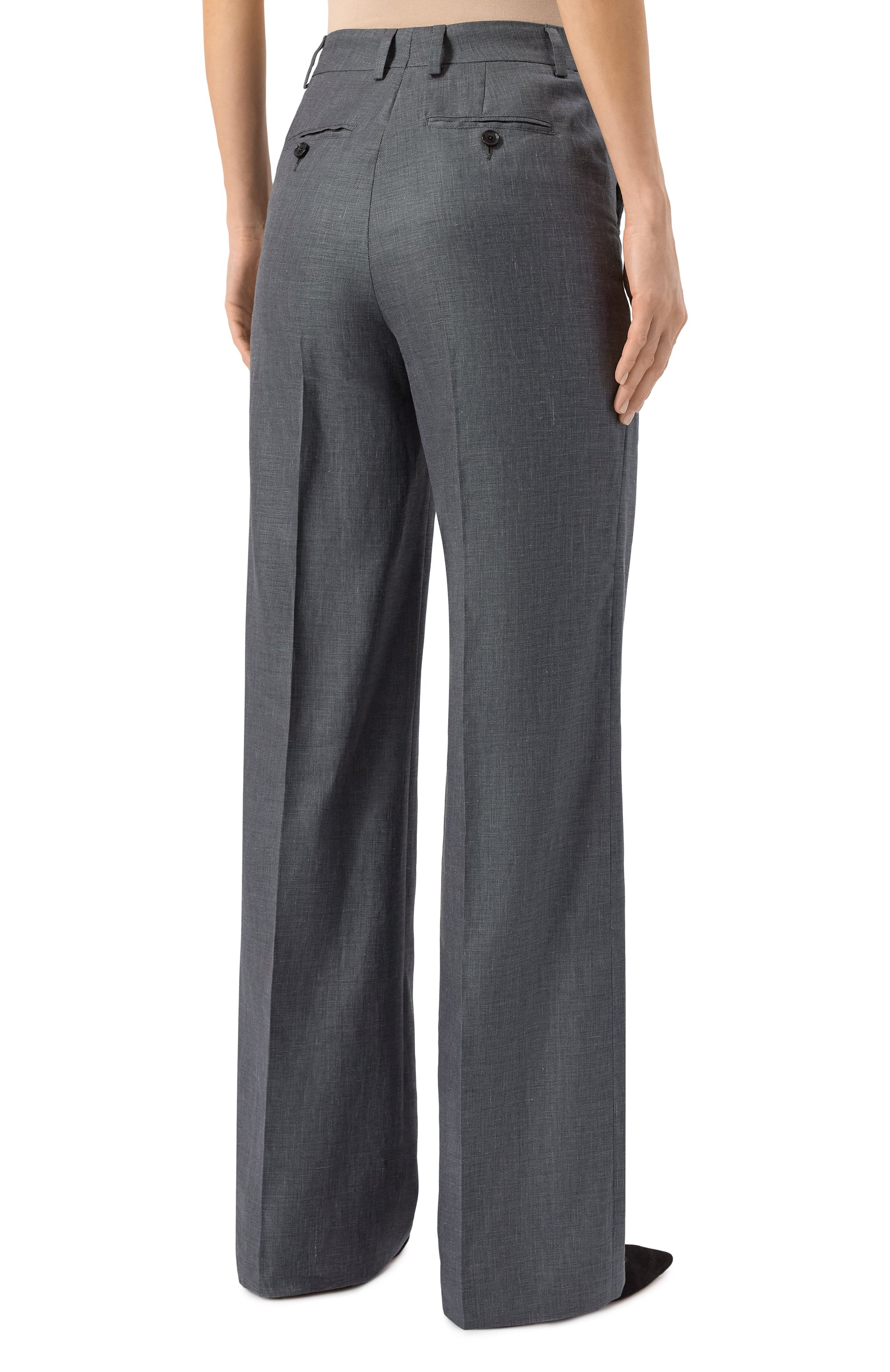 Брюки изо льна и шерсти KITON, арт. D48109K0603E03, фото 4