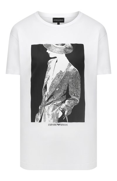 Женская хлопковая футболка EMPORIO ARMANI, арт. 3L2T7E/2J53Z