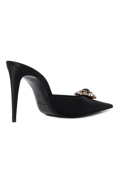 Текстильные мюли cosmo SAINT LAURENT черного цвета по цене 196500 руб., арт. A001GV/AAGXK, фото 5 Текстильные мюли cosmo SAINT LAURENT, арт. A001GV/AAGXK, фото 5