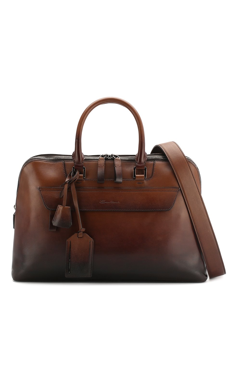 Кожаная дорожная сумка SANTONI, арт. UIBBA1945LI-GDPET49, фото 6