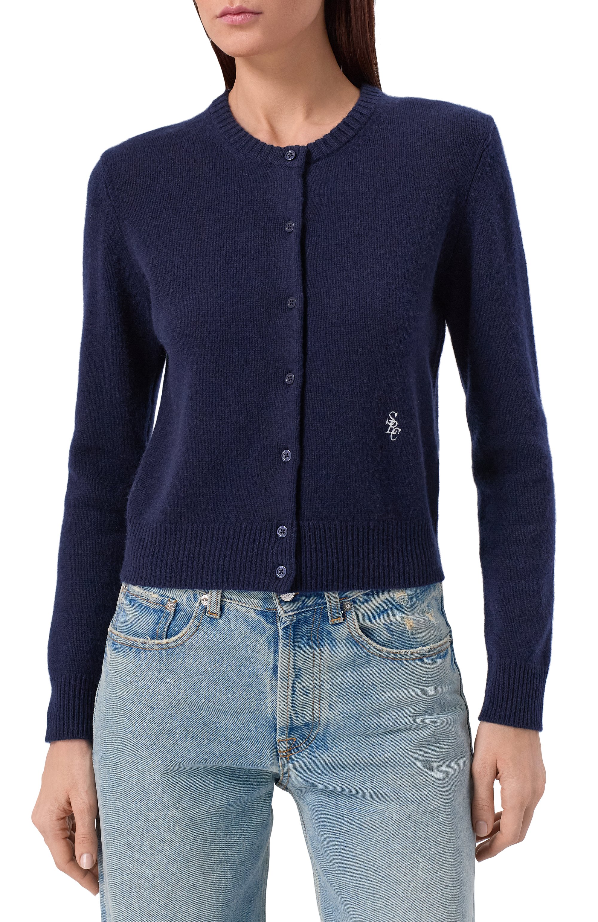 Кардиган из шерсти и кашемира SPORTY AND RICH, арт. WS07364302BL106, фото 3