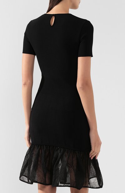 Платье из смеси шелка и в искозы ALEXANDER MCQUEEN, арт. 585208/Q1AD3, фото 4