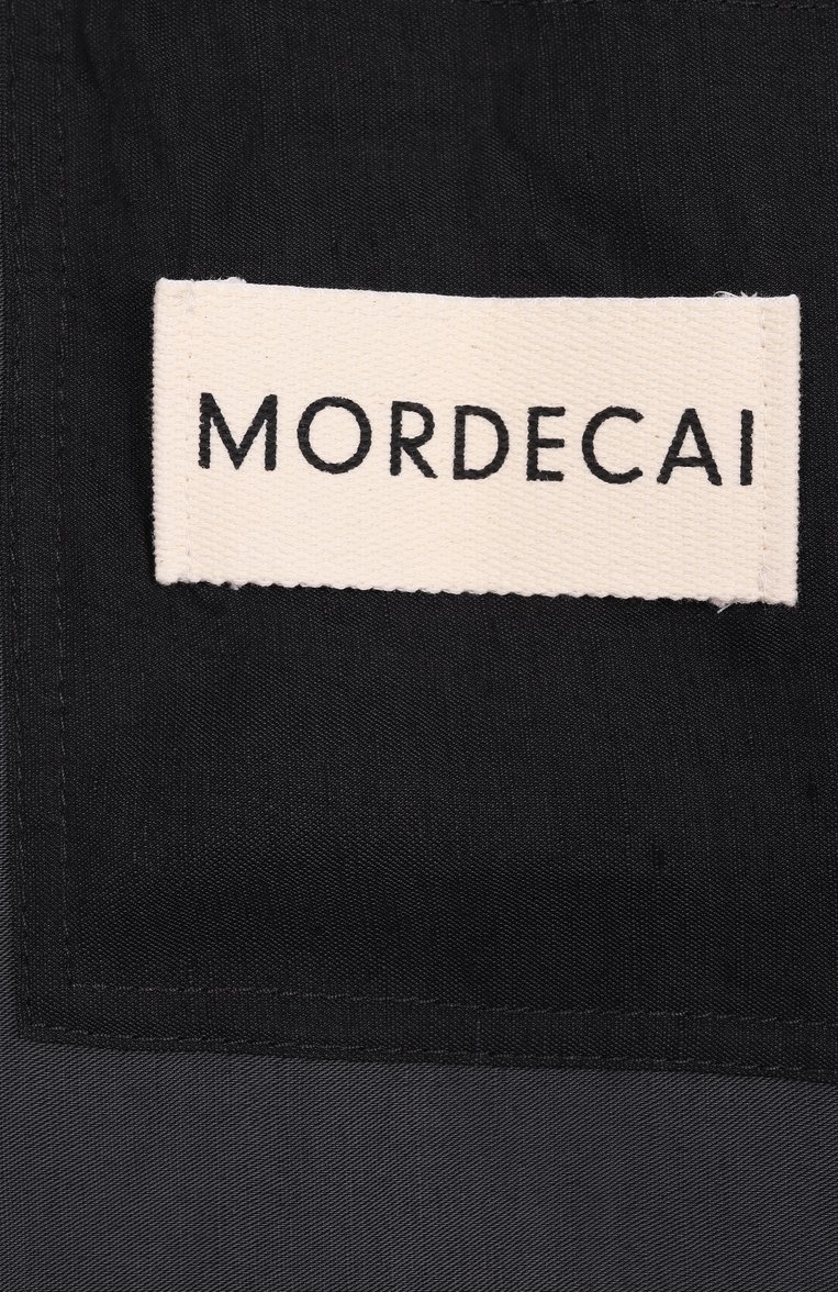 Мужская рубашка изо льна и вискозы MORDECAI черного цвета, арт. 25E96MXR24W2 | Фото 7 (Длина (для топов): Стандартные; Материал внешний: Вискоза, Лен; Рукава: Длинные; Принт: Однотонные; Стили: Кэжуэл; Случай: Повседневный; Манжеты: На пуговицах; Воротник: Открытый ворот)