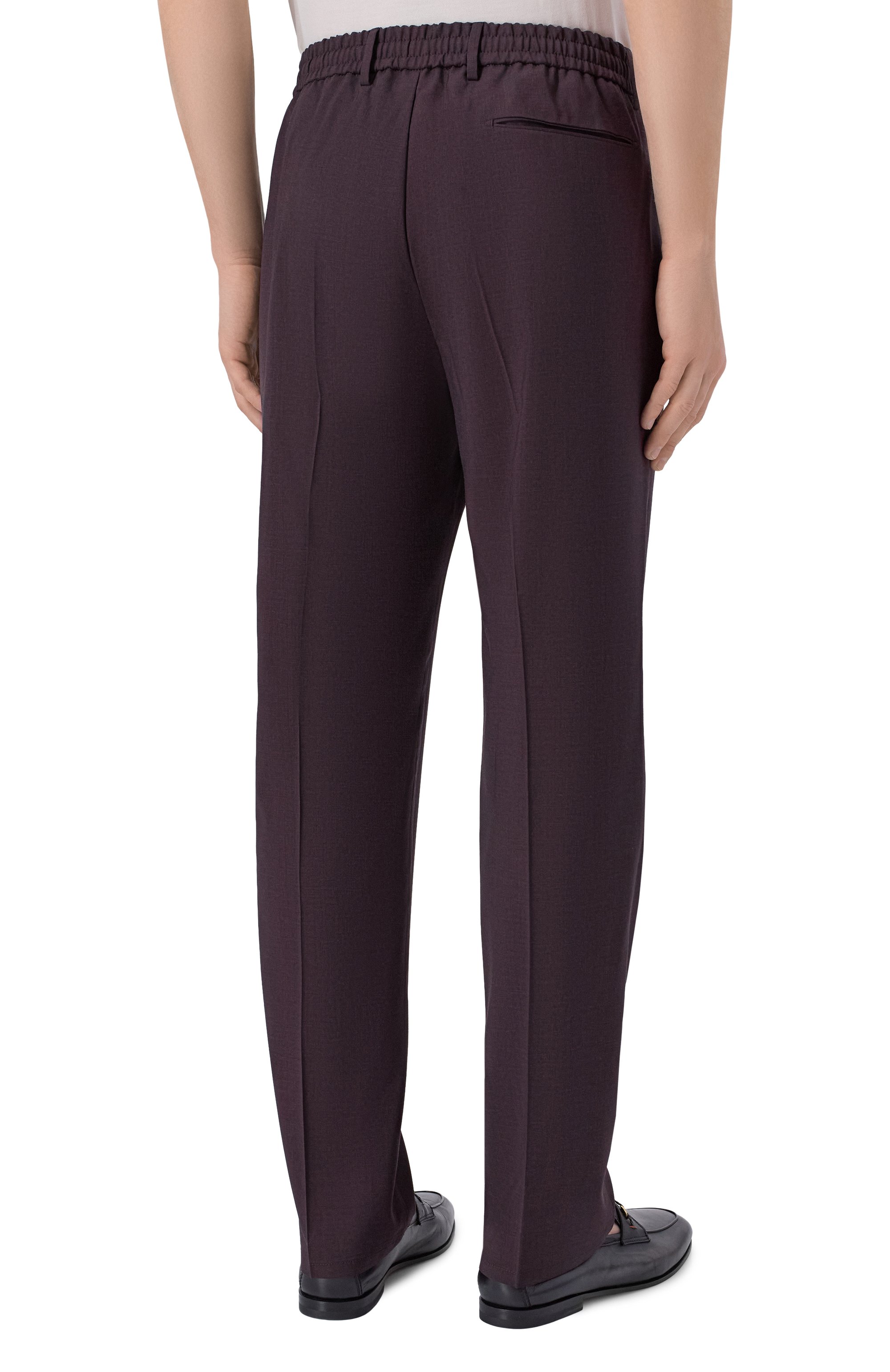 Брюки из шерсти и вискозы BERWICH темно-коричневого цвета по цене 39750 руб., арт. SPIAGGIA 20/ZG1350, фото 4 Брюки из шерсти и вискозы BERWICH, арт. SPIAGGIA 20/ZG1350, фото 4