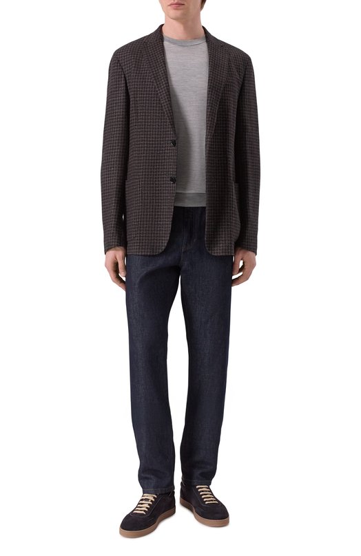 Пиджак из шерсти и льна Zegna 850744/1D7SG0 Серый  850744/1D7SG0 Фото 3