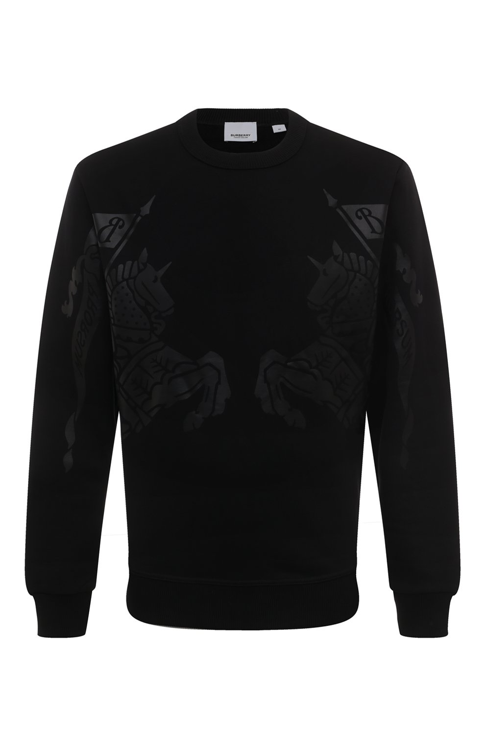 Хлопковый свитшот BURBERRY черного цвета по цене 87550 руб., арт. 8065175, фото 1 Хлопковый свитшот BURBERRY, арт. 8065175, фото 1