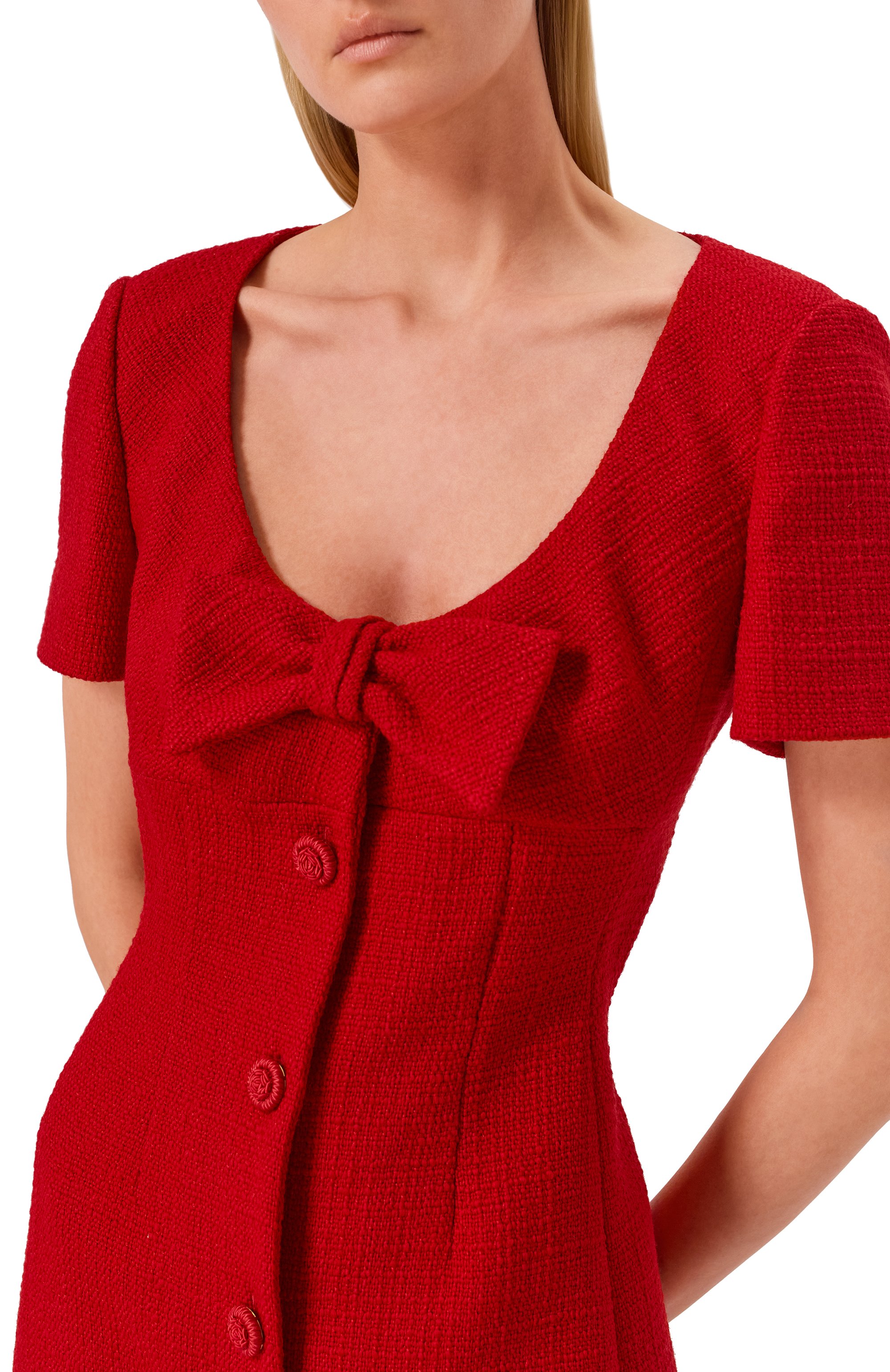 Твидовое платье VALENTINO, арт. 7B0VAH30/90Y, фото 4