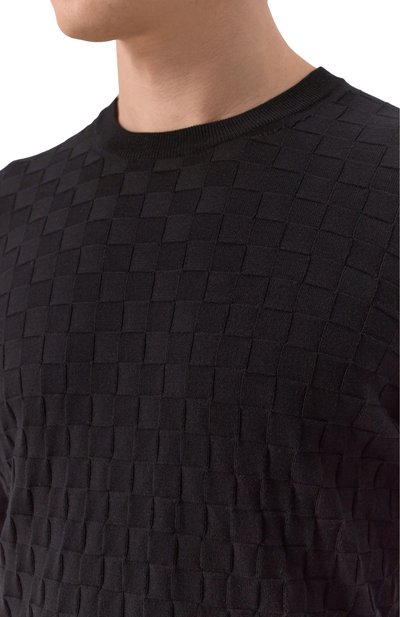 Хлопковый джемпер GRAN SASSO черного цвета по цене 25350 руб., арт. 57109/18040, фото 5 Хлопковый джемпер GRAN SASSO, арт. 57109/18040, фото 5