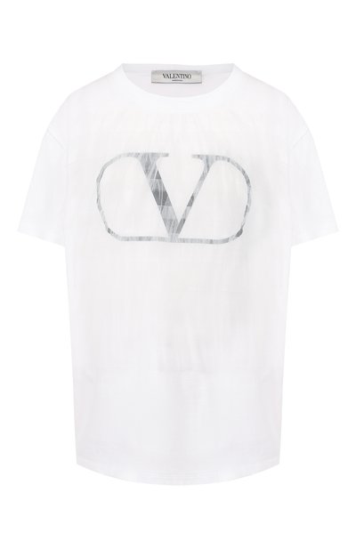 Женская хлопковая футболка VALENTINO, арт. RB0MG01T4MN