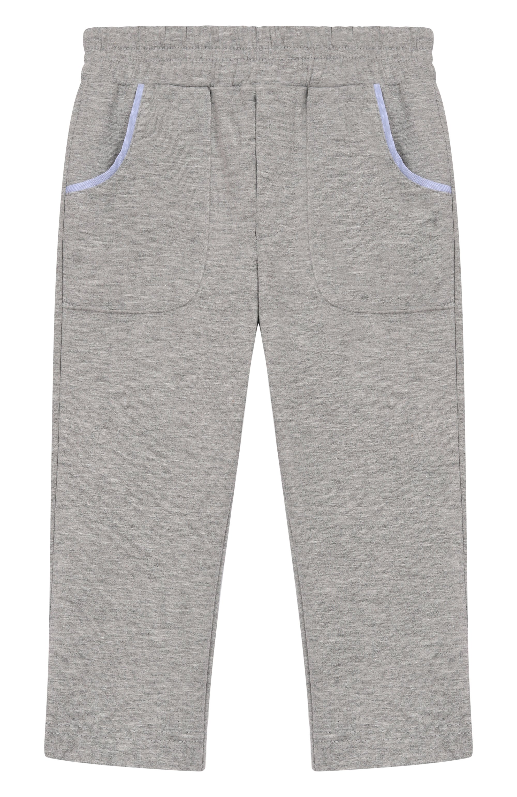 Хлопковые брюки MONNALISA серого цвета по цене 12200 руб., арт. 28F404, фото 1 Хлопковые брюки MONNALISA, арт. 28F404, фото 1