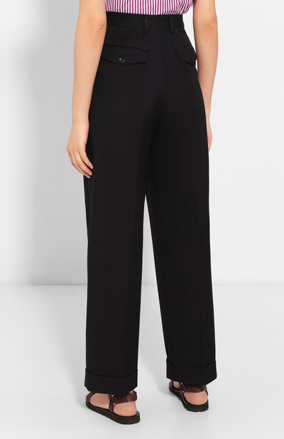 Брюки из смеси хлопка и шерсти DRIES VAN NOTEN черного цвета по цене 32850 руб., арт. 191-10920-7286, фото 4 Брюки из смеси хлопка и шерсти DRIES VAN NOTEN, арт. 191-10920-7286, фото 4
