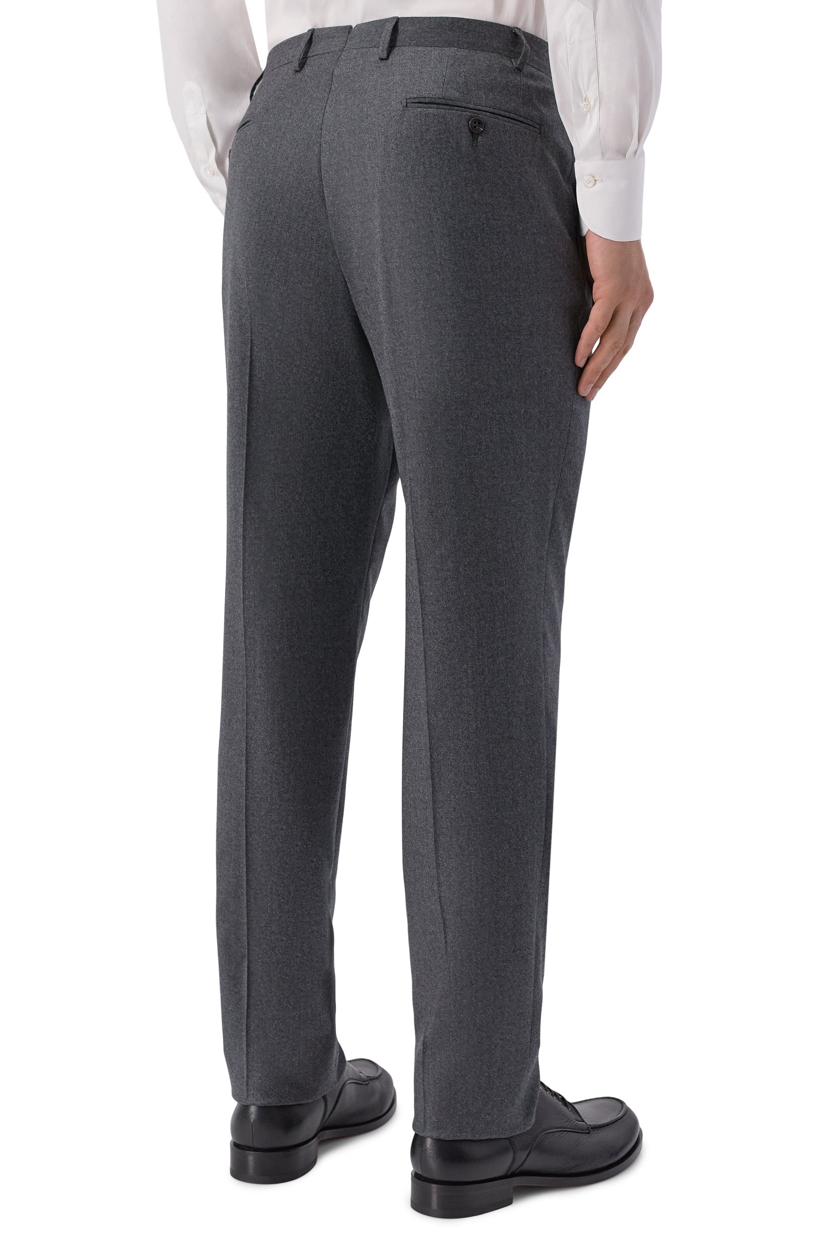 Шерстяные брюки CORNELIANI темно-серого цвета по цене 56450 руб., арт. 285B03/2A18581, фото 4 Шерстяные брюки CORNELIANI, арт. 285B03/2A18581, фото 4