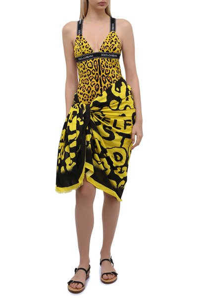 Хлопковое парео DOLCE & GABBANA желтого цвета по цене 47800 руб., арт. 04A01J/FI5AS, фото 2 Хлопковое парео DOLCE & GABBANA, арт. 04A01J/FI5AS, фото 2
