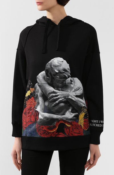 Хлопковое худи VALENTINO, арт. SB0MF03Q4WH, фото 3