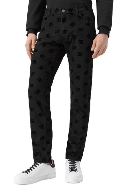 Джинсы slim DOLCE & GABBANA черного цвета по цене 126000 руб., арт. GY07CD/G8MN6, фото 3 Джинсы slim DOLCE & GABBANA, арт. GY07CD/G8MN6, фото 3