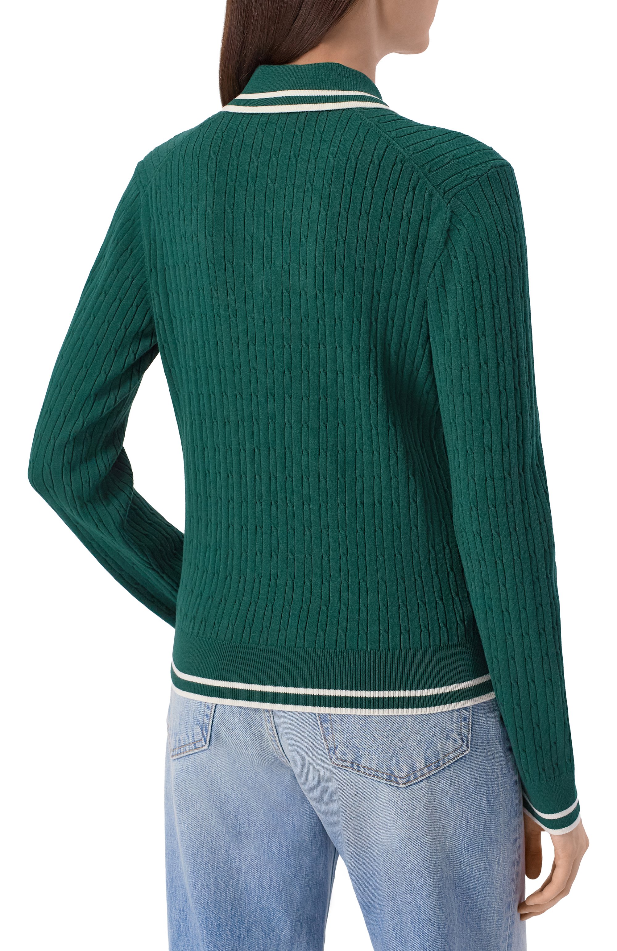 Поло из вискозы SPORTY AND RICH, арт. ST03761302GR55, фото 4