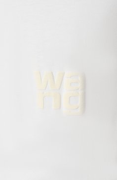 Женская хлопковая футболка ALEXANDERWANG.T белого цвета, арт. 4CC3241520 | Фото 6 (Рукава: Короткие; Драгоценные камни: Проставлено; Материал сплава: Проставлено; Материал внешний: Хлопок; Длина (для топов): Стандартные; Принт: Без принта; Стили: Кэжуэл)