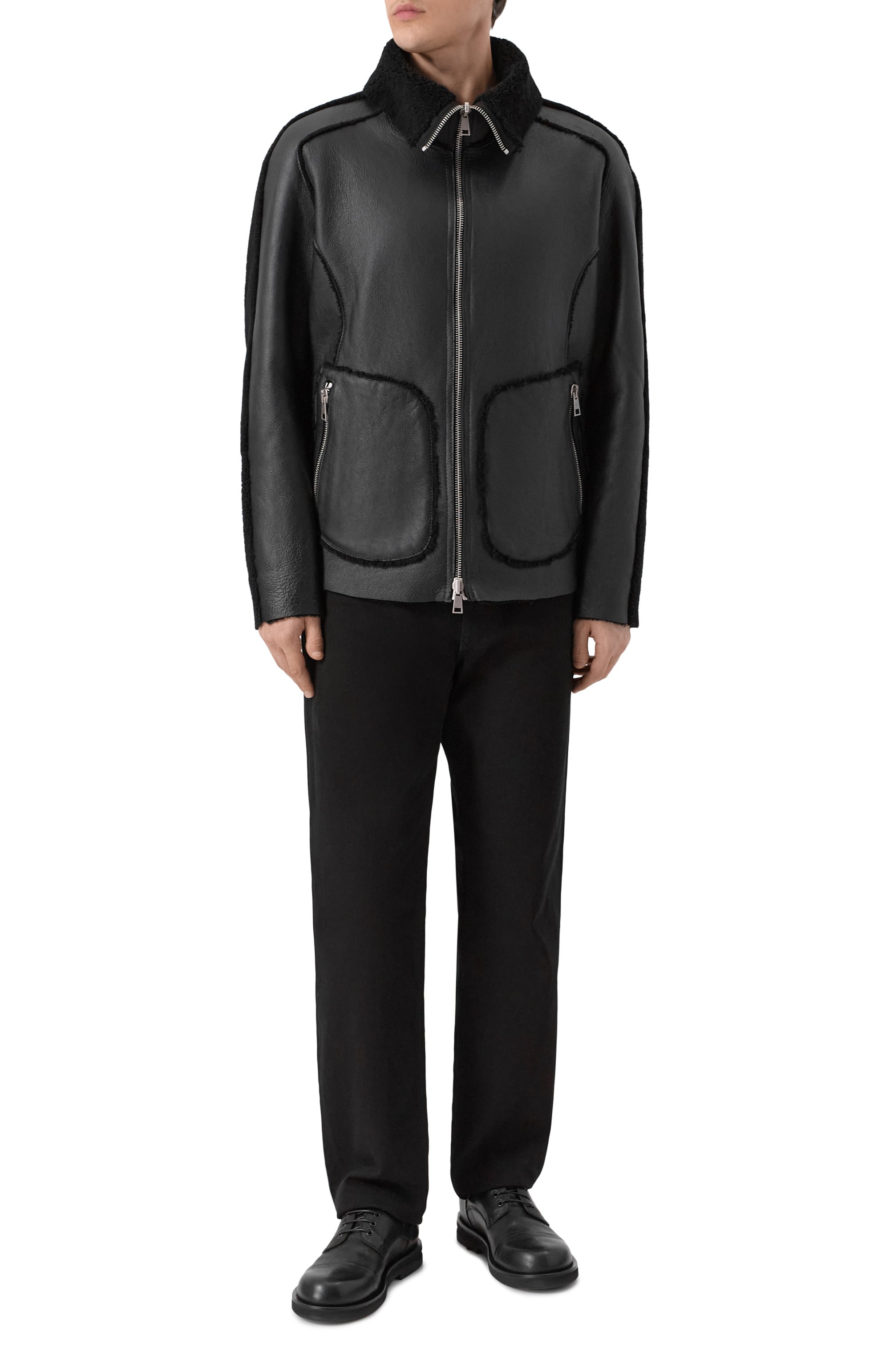 Двусторонняя дубленка из овчины ANDREA YA'AQOV, арт. 25MSHE53B/SHEARLING, фото 2