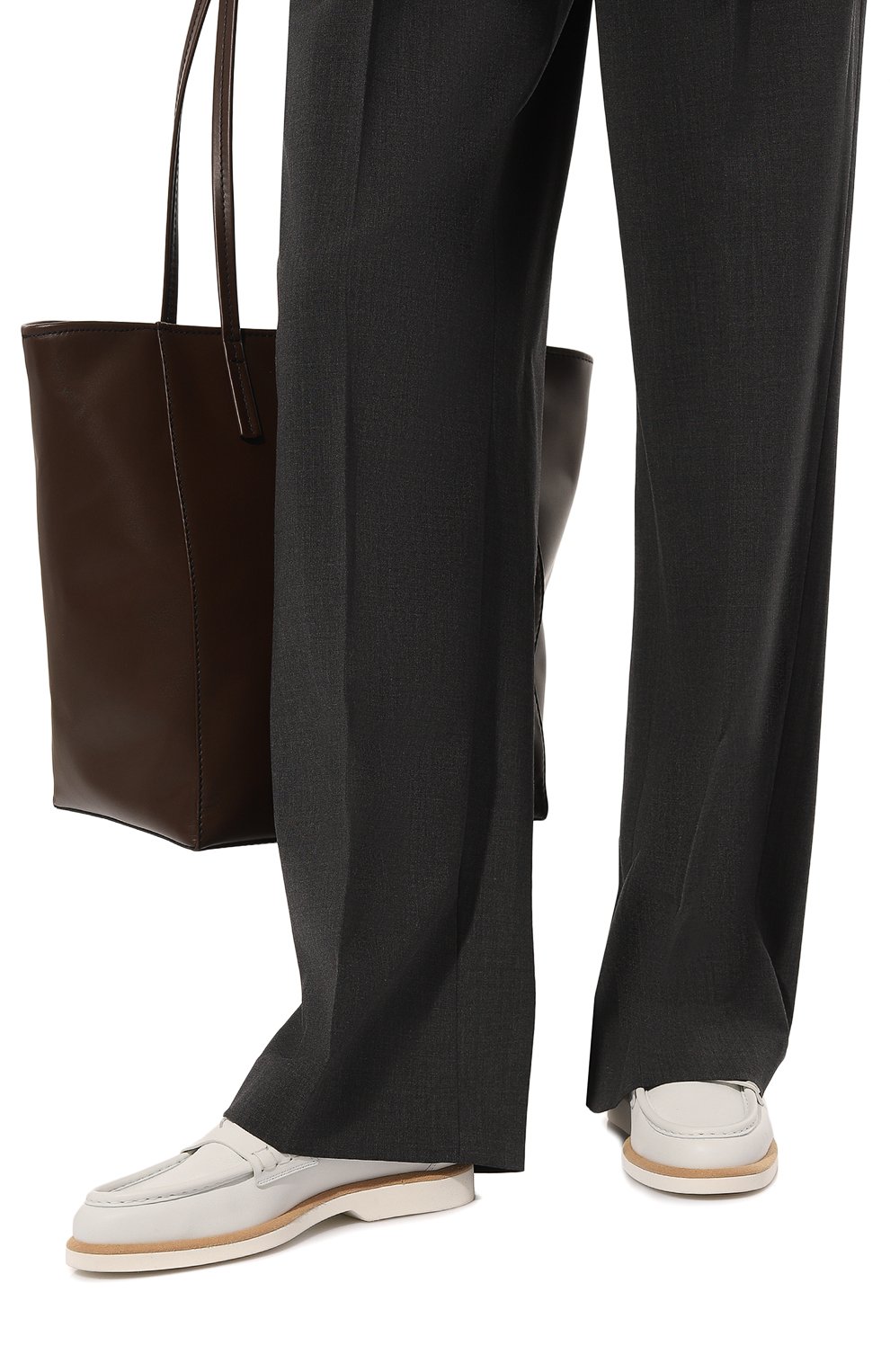 Кожаные лоферы SANTONI, арт. WUQY59818BIASSW6, фото 3