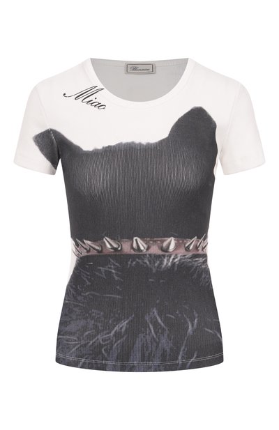 Женская хлопковая футболка BLUMARINE, арт. 2T109A