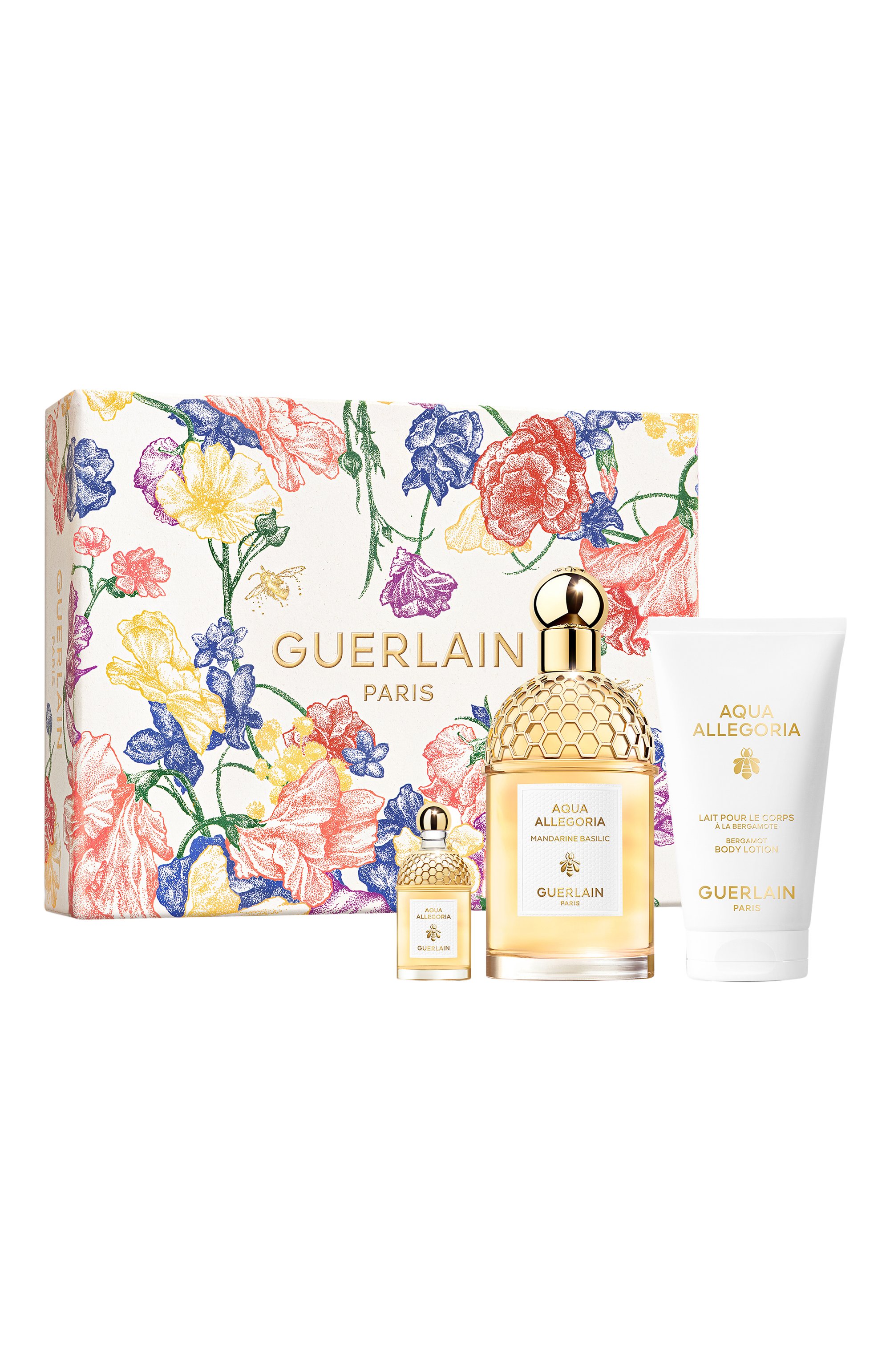 Набор mandarine basilic (125+75+7,5ml) GUERLAIN бесцветного цвета по цене 14640 руб., арт. G014868, фото 1 Набор mandarine basilic (125+75+7,5ml) GUERLAIN, арт. G014868, фото 1