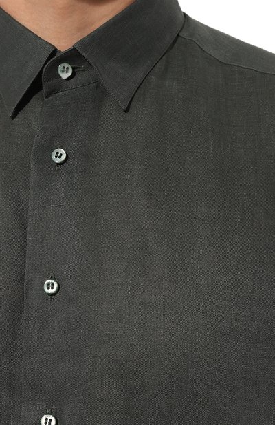 Льняная рубашка ZILLI, арт. LINAM1M08008406BU, фото 5