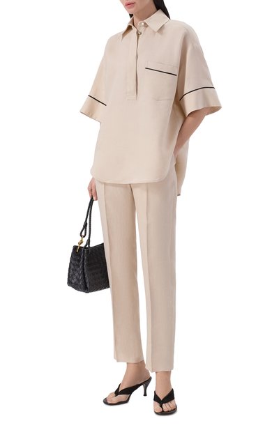 Льняные брюки AGNONA, арт. T71010E/U3034E, фото 2