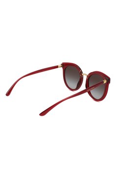 Женские солнцезащитные очки DOLCE & GABBANA бордового цвета, арт. 4371-550/8G | Фото 4 (Региональные ограничения белый список (Axapta Mercury): RU; Тип очков: С/з; Статус проверки: Проверена категория; Оптика Гендер: оптика-женское; Очки форма: Круглые)